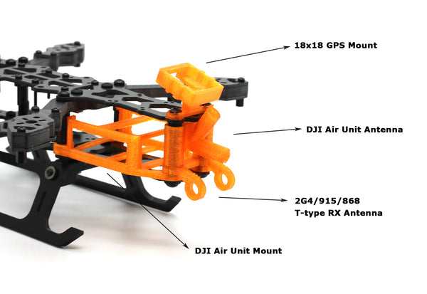 HBFPV DualX3 3-inch X8 mode 8 Motors FPV Drone Frame KIT support DJI Air Unit Caddx Vista Polar GoPro SMO4K