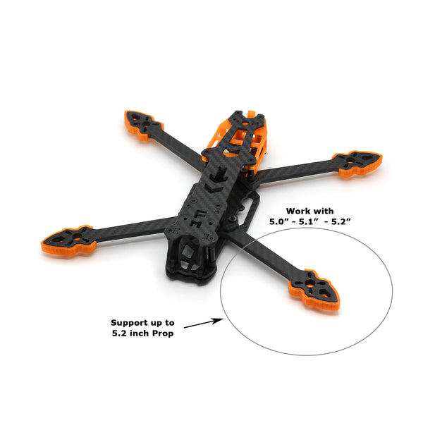 HBFPV FM5H Frame KIT 5 5.1 5.2 inch FreeStyle Long Range RC FPV Drone DJI Air Unit Caddx Polar Vista 20x20 25.5x25.5 30.5x30.5mm 2004 2207 2306 Motor