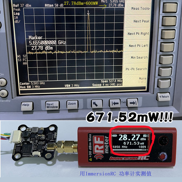 MVTX600G 5.8Ghz 0-600mW 40CH PIT/25/100/200/400/600mW JHEMCU IRC FPV Transmitter 20x20mm MMCX For RC Racing Drone